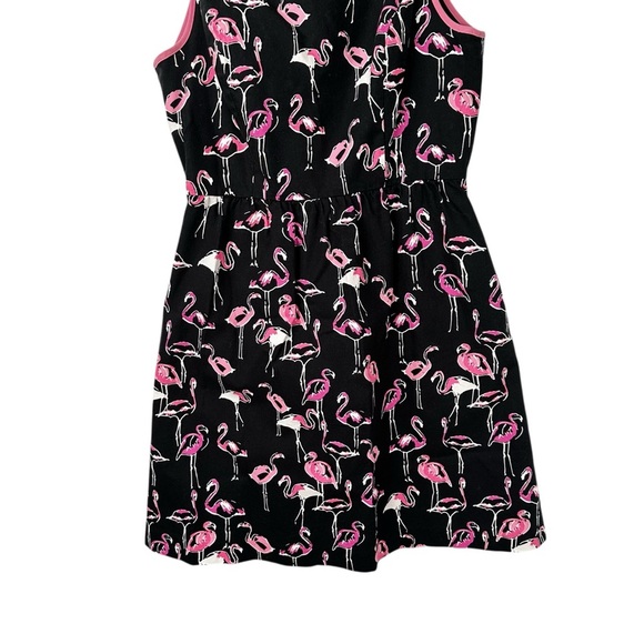 Crown & Ivy Flamingo Fit Flare Dress Size 4 Black Pink Preppy Coastal Style - Picture 4 of 14